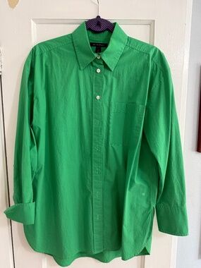 Banana Republic long cotton button-down M